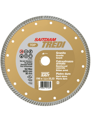 Алмазный диск SAITDIAM TREDI  турбо для гранита Ø125x2,2x22,2